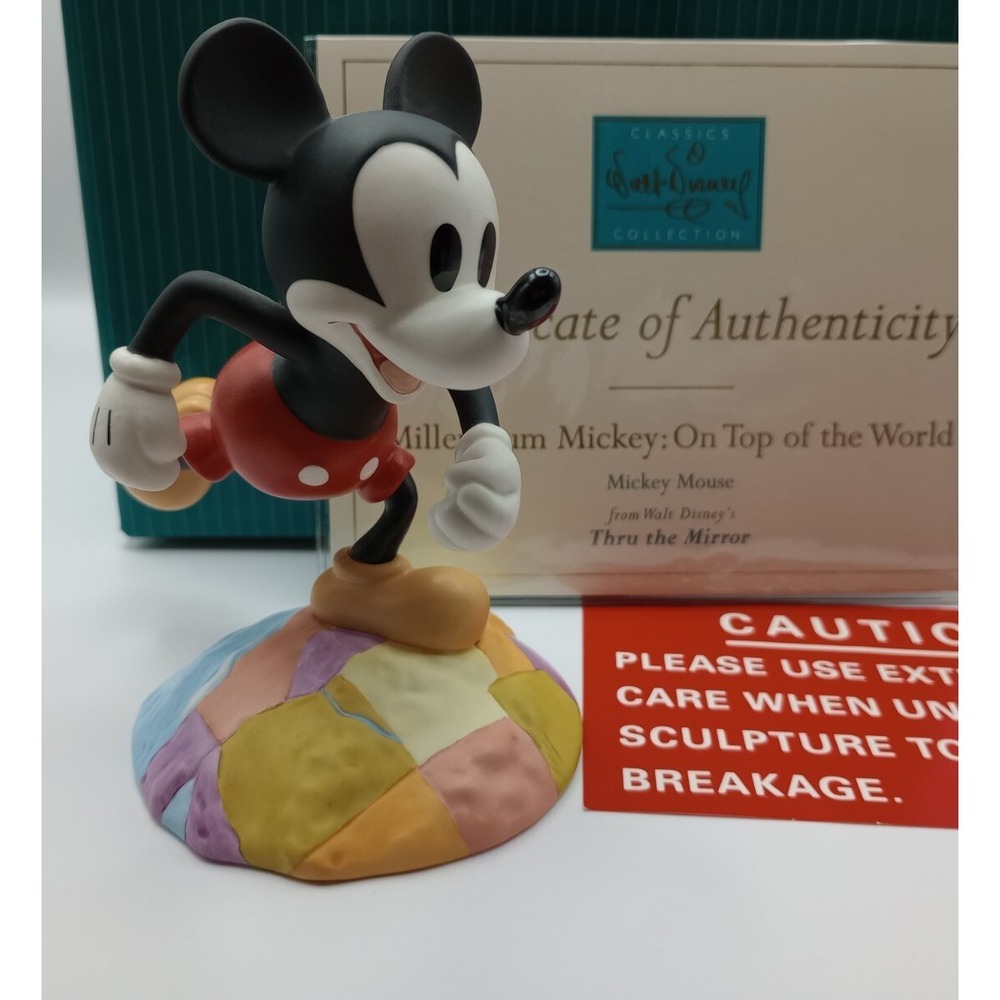 WDCC "Millennium Mickey" On Top Of The World Disney's Thru The Mirror Mint W/COA